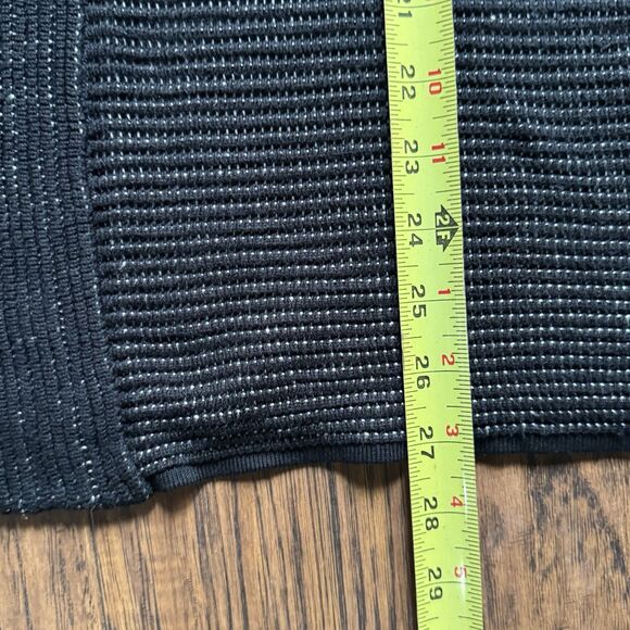 Eileen Fisher Cardigan Sweater Silk Linen Black open Front Size Large - Picture 6 of 12